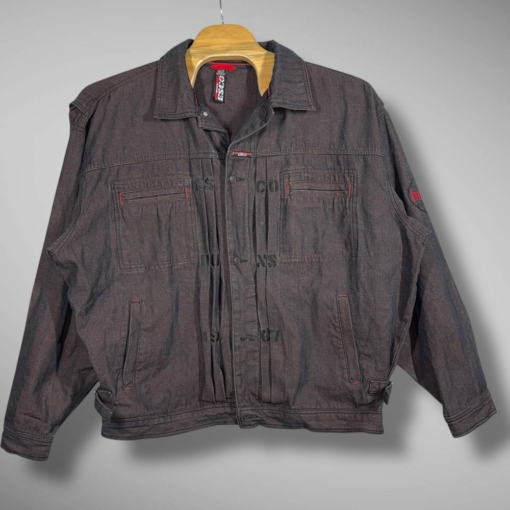 Willie Esco DUNS Jacket Mens 3XL XXXL Brown Denim Utility Baggy‎ Coat Y2K - Picture 2 of 14